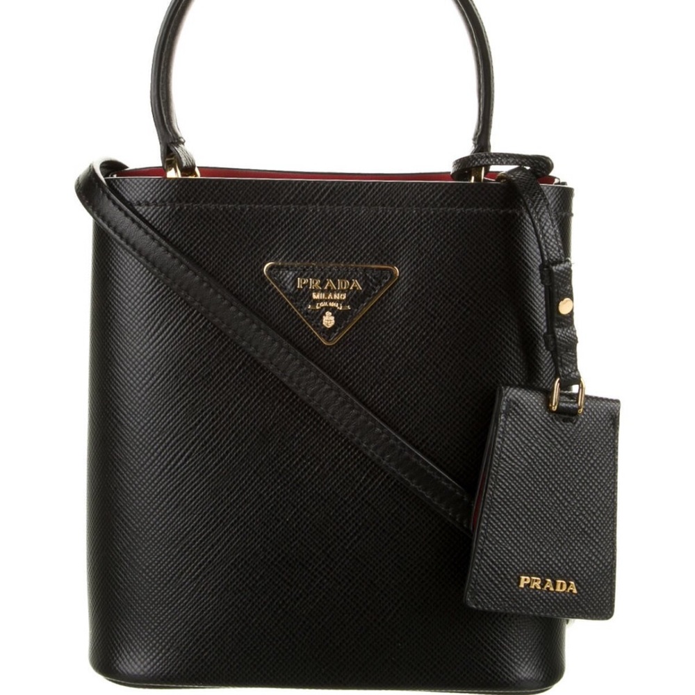PRADA small saffiano cuir panier bag